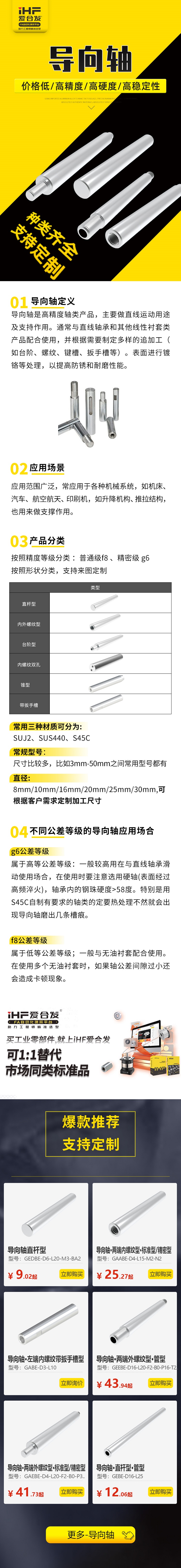 帶你了解不同公差等級的導(dǎo)向軸應(yīng)用場合！