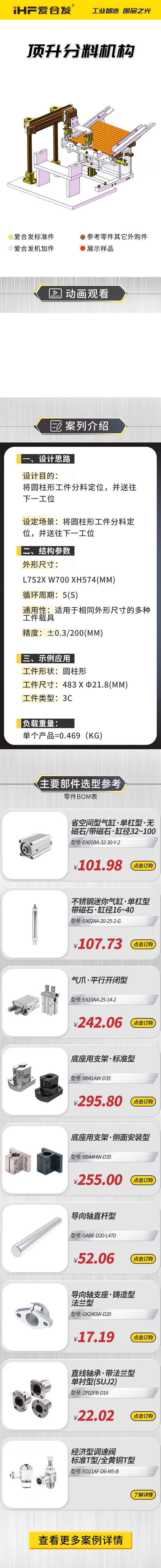 愛(ài)合發(fā)：案例介紹，頂升分料機(jī)構(gòu)！